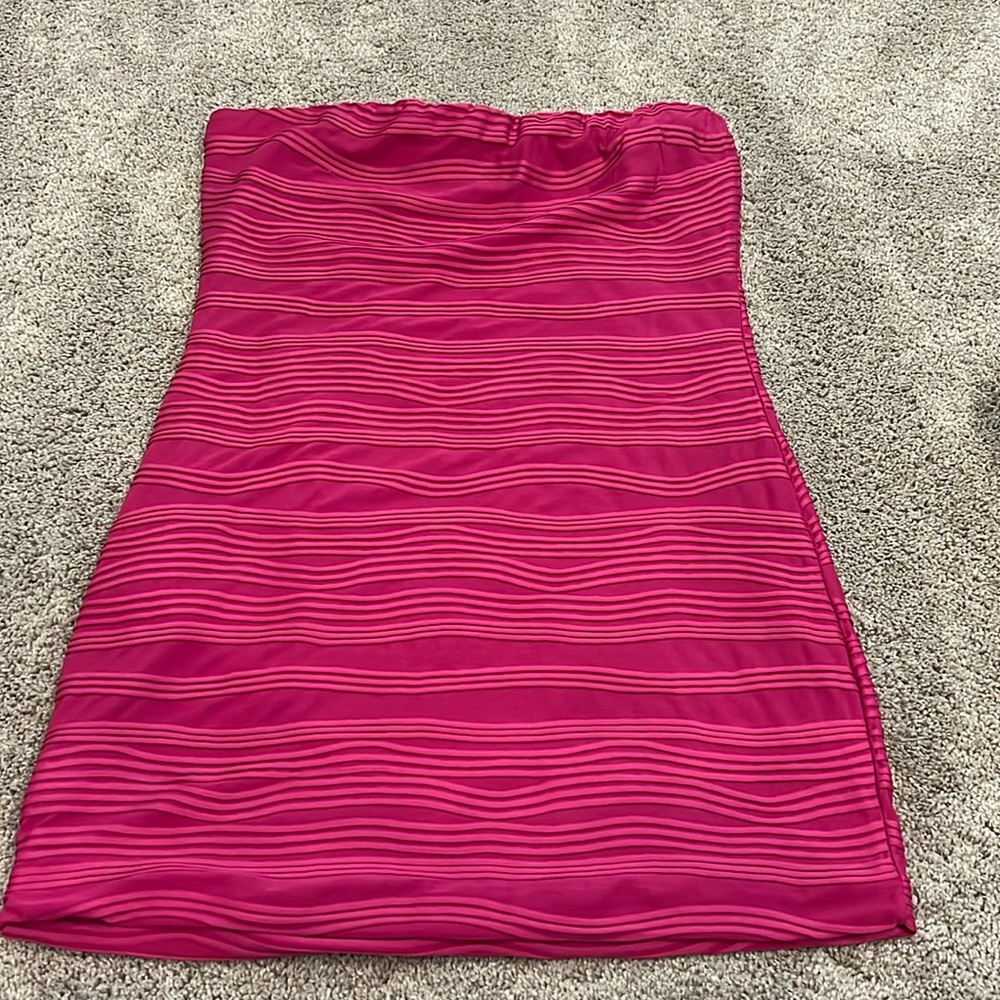 💝Pink strapless dress